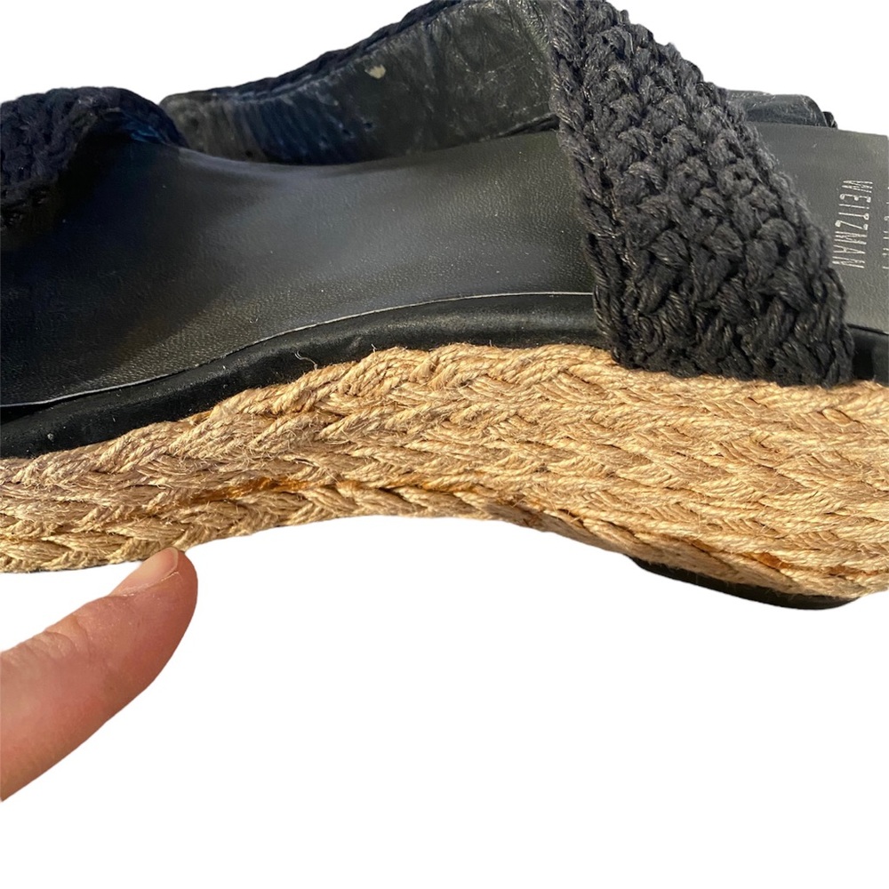 Stuart Weitzman, black and tan espadrilles size 10 - Picture 12 of 13